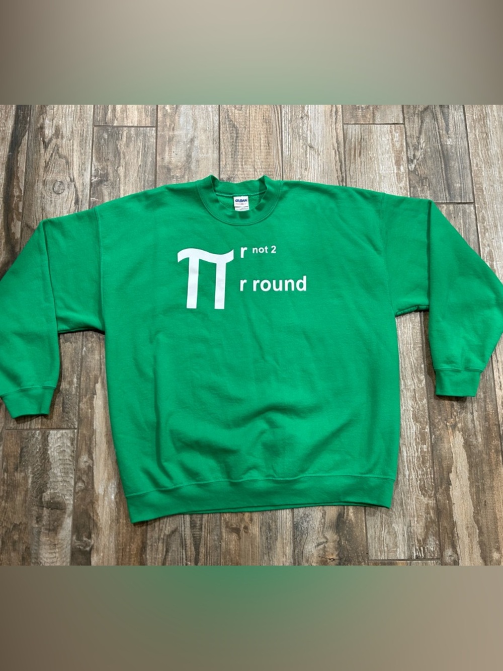 Vintage Men’s 2xl Green Graphic Crewneck Sweatshirt Math Pun Pie Day Funny